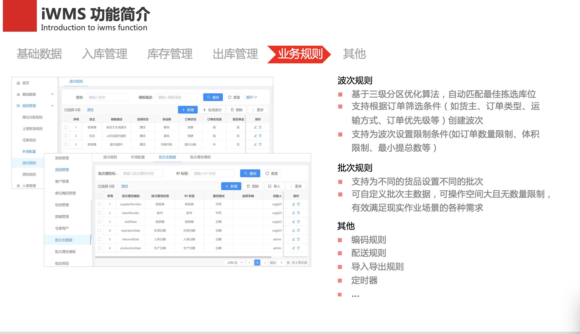 智慧仓库管理系统软（iWMS ）产品解决方案